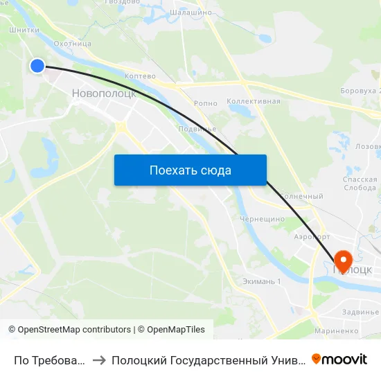 По Требованию to Полоцкий Государственный Университет map