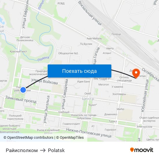 Райисполком to Polatsk map