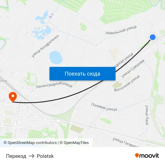 Переезд to Polatsk map