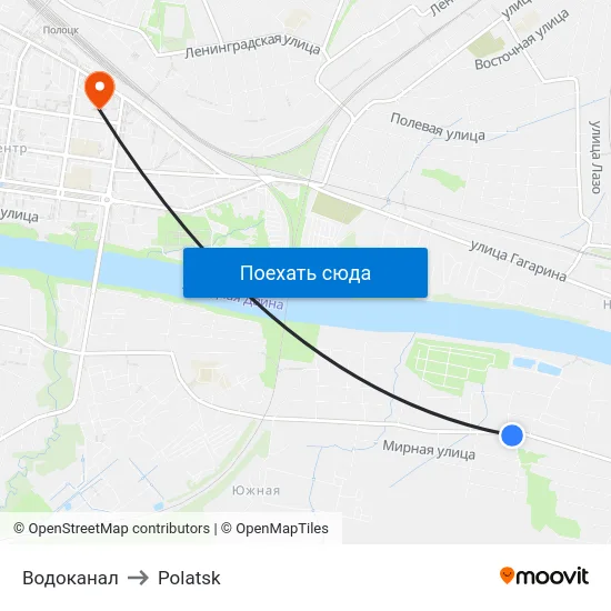 Водоканал to Polatsk map