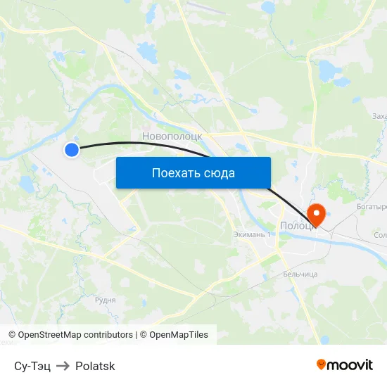 Су-Тэц to Polatsk map