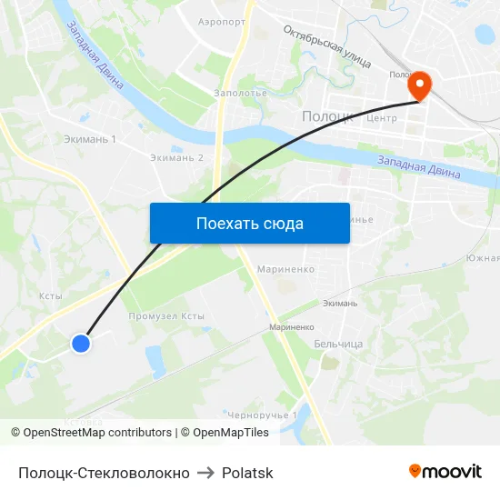 Полоцк-Стекловолокно to Polatsk map