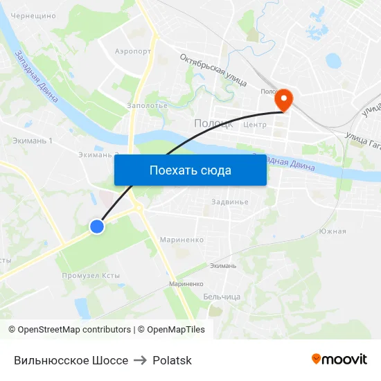 Вильнюсское Шоссе to Polatsk map