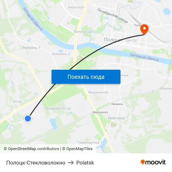 Полоцк-Стекловолокно to Polatsk map