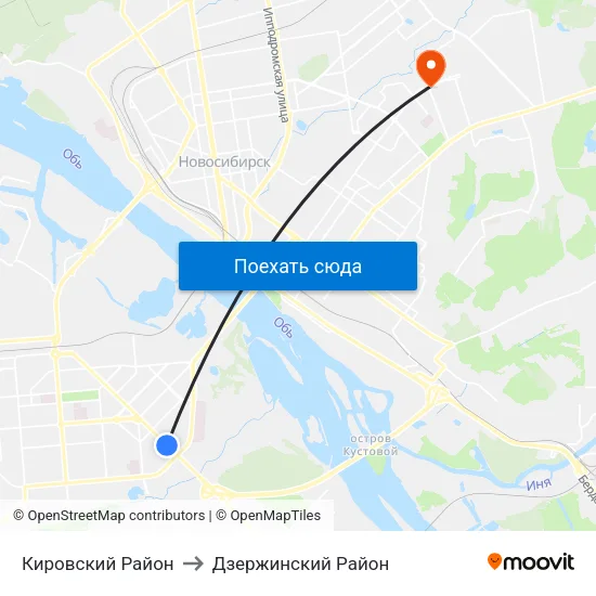Кировский Район to Дзержинский Район map