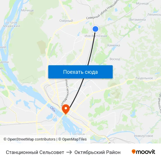 Станционный Сельсовет to Октябрьский Район map