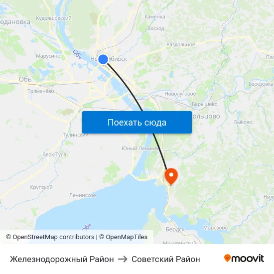 Железнодорожный Район to Советский Район map