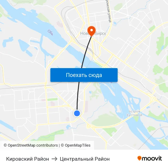 Кировский Район to Центральный Район map