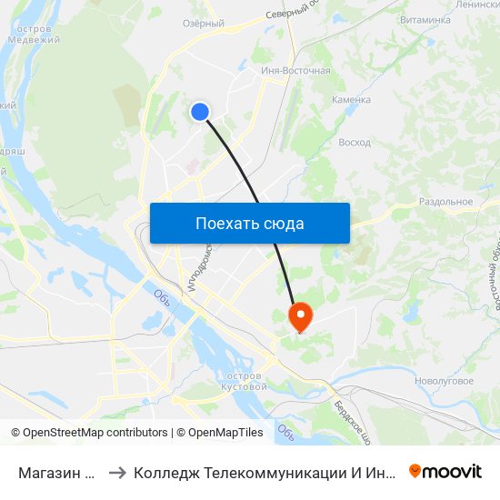 Магазин Маяк to Колледж Телекоммуникации И Информатики map