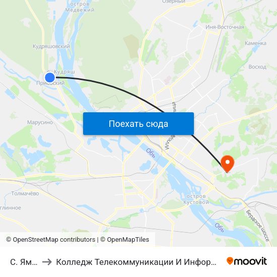 С. Ямки to Колледж Телекоммуникации И Информатики map