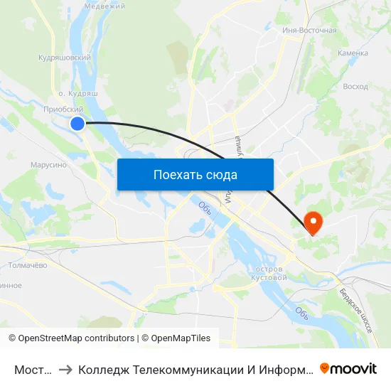 Мостик to Колледж Телекоммуникации И Информатики map