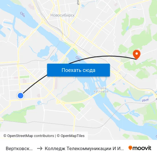 Вертковская Ул. to Колледж Телекоммуникации И Информатики map