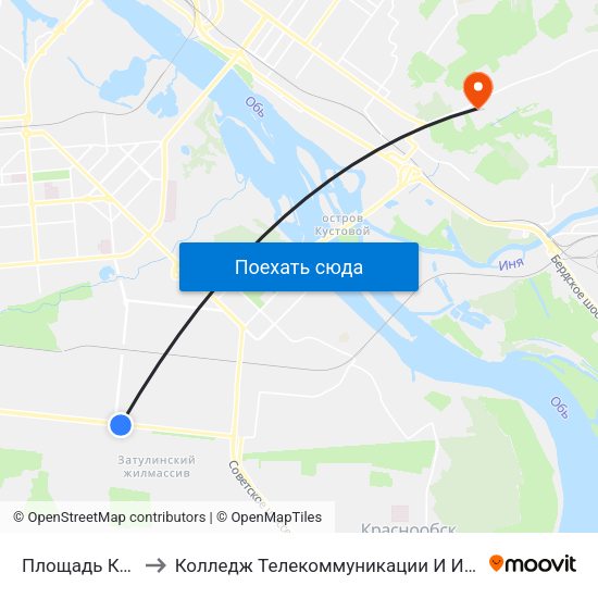 Площадь Кирова to Колледж Телекоммуникации И Информатики map