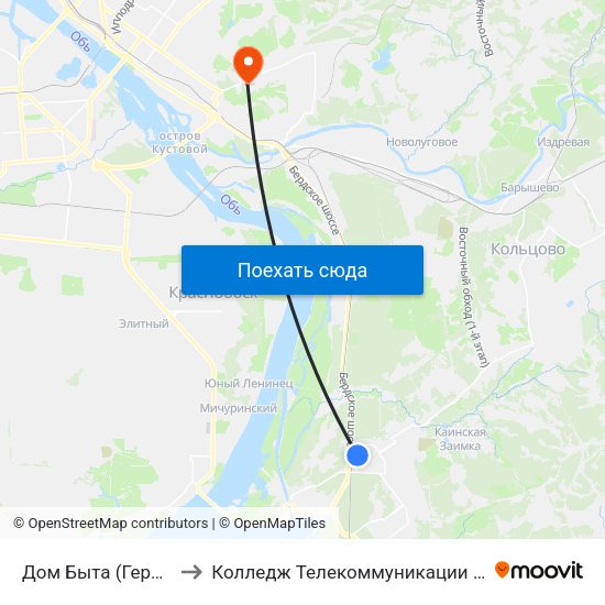 Дом Быта (Героев Труда) to Колледж Телекоммуникации И Информатики map