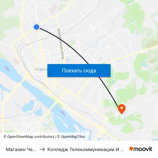 Магазин Чемпион to Колледж Телекоммуникации И Информатики map