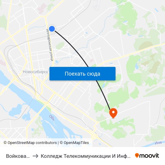 Войкова Ул. to Колледж Телекоммуникации И Информатики map