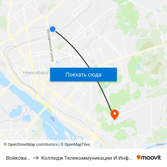 Войкова Ул. to Колледж Телекоммуникации И Информатики map