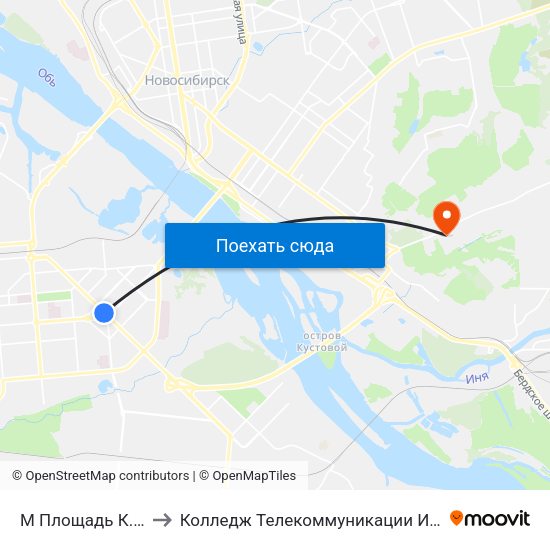 М Площадь К.Маркса to Колледж Телекоммуникации И Информатики map