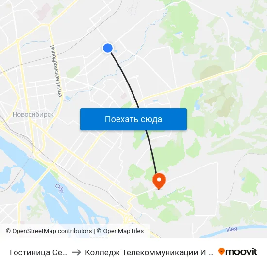 Гостиница Северная to Колледж Телекоммуникации И Информатики map