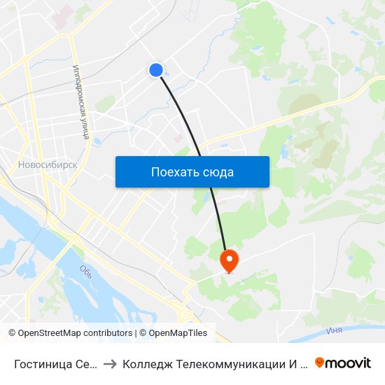 Гостиница Северная to Колледж Телекоммуникации И Информатики map