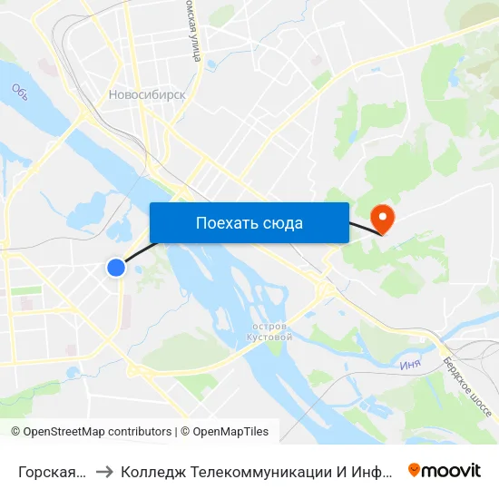 Горская Ул. to Колледж Телекоммуникации И Информатики map