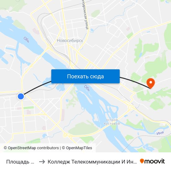 Площадь Труда to Колледж Телекоммуникации И Информатики map