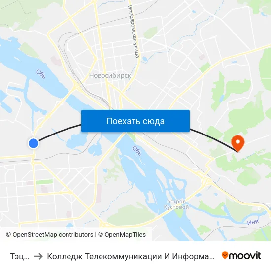 Тэц-3 to Колледж Телекоммуникации И Информатики map