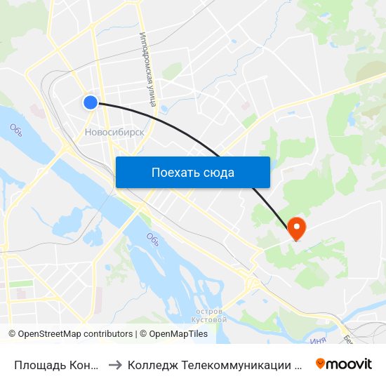 Площадь Кондратюка to Колледж Телекоммуникации И Информатики map