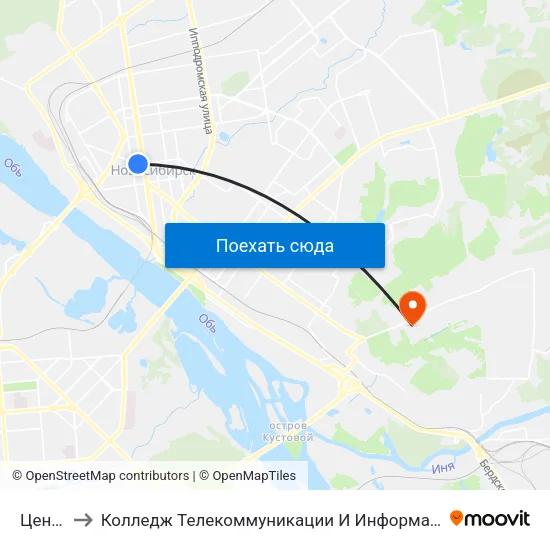 Центр to Колледж Телекоммуникации И Информатики map