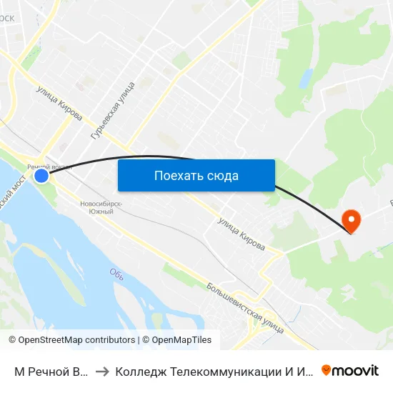 М Речной Вокзал to Колледж Телекоммуникации И Информатики map
