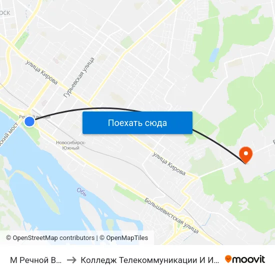 М Речной Вокзал to Колледж Телекоммуникации И Информатики map