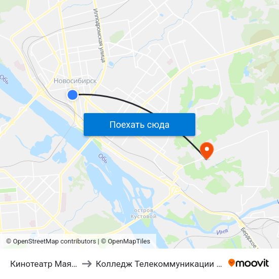 Кинотеатр Маяковского to Колледж Телекоммуникации И Информатики map
