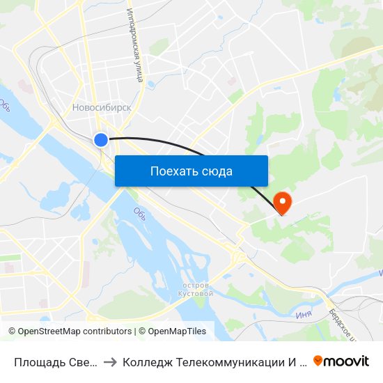 Площадь Свердлова to Колледж Телекоммуникации И Информатики map