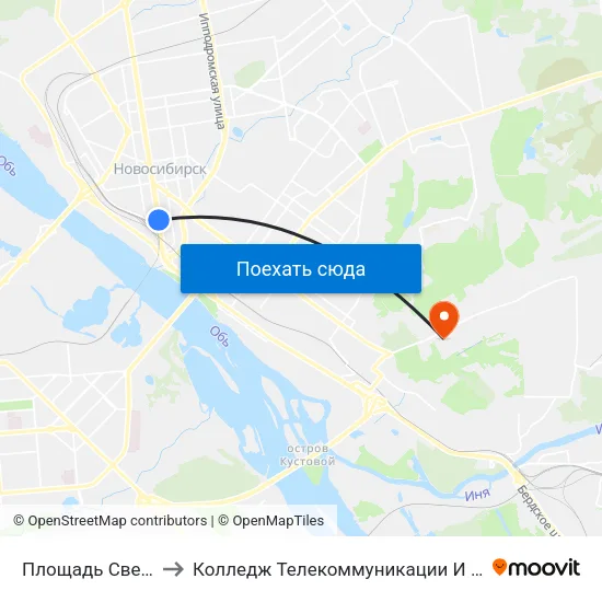 Площадь Свердлова to Колледж Телекоммуникации И Информатики map