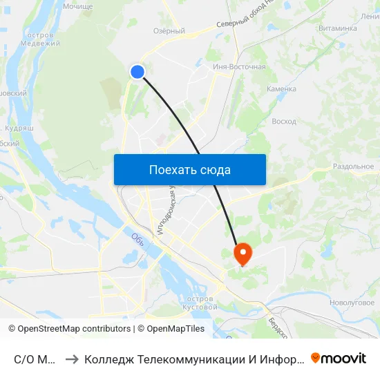 С/О Маяк to Колледж Телекоммуникации И Информатики map