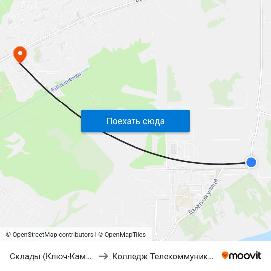 Склады (Ключ-Камышенское Плато) to Колледж Телекоммуникации И Информатики map