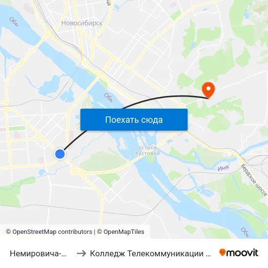 Немировича-Данченко to Колледж Телекоммуникации И Информатики map