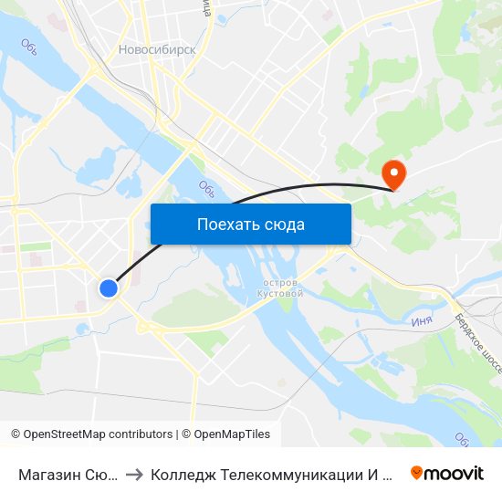 Магазин Сюрприз to Колледж Телекоммуникации И Информатики map