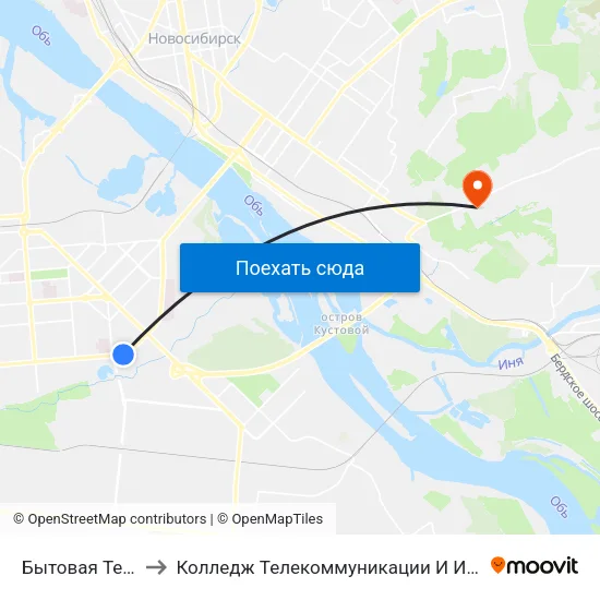 Бытовая Техника to Колледж Телекоммуникации И Информатики map