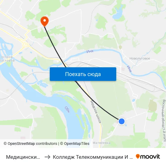 Медицинский Центр to Колледж Телекоммуникации И Информатики map