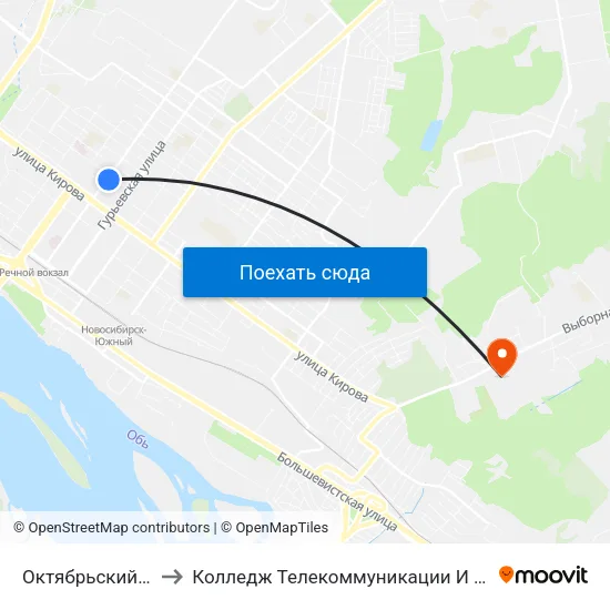 Октябрьский Рынок to Колледж Телекоммуникации И Информатики map
