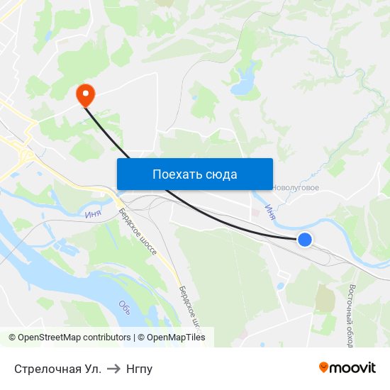 Стрелочная Ул. to Нгпу map