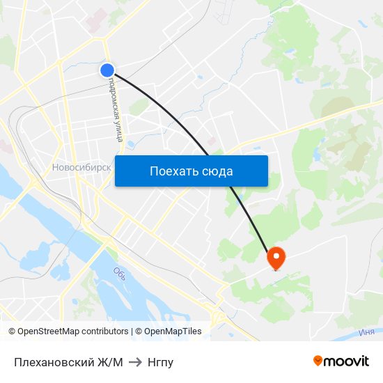 Плехановский Ж/М to Нгпу map