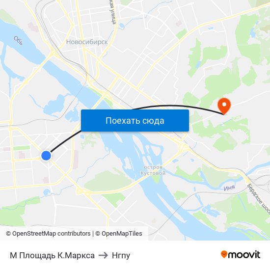 М Площадь К.Маркса to Нгпу map