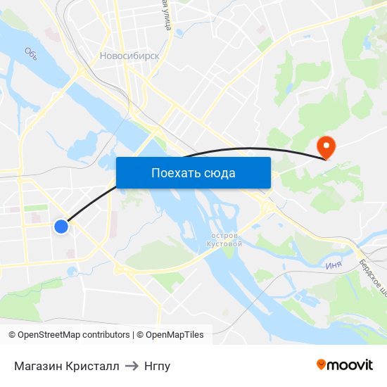 Магазин Кристалл to Нгпу map