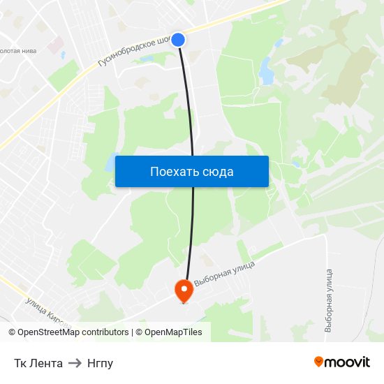 Тк Лента to Нгпу map