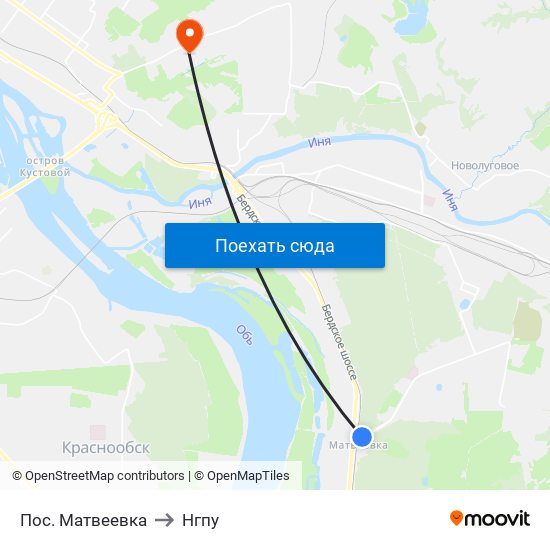 Пос. Матвеевка to Нгпу map