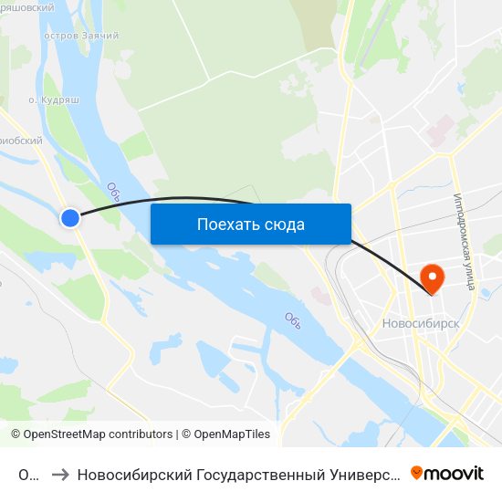 Озеро to Новосибирский Государственный Университет Экономики И Управления map
