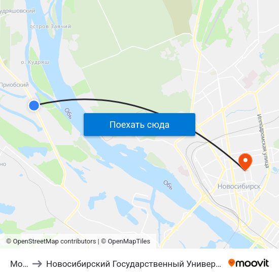 Мостик to Новосибирский Государственный Университет Экономики И Управления map