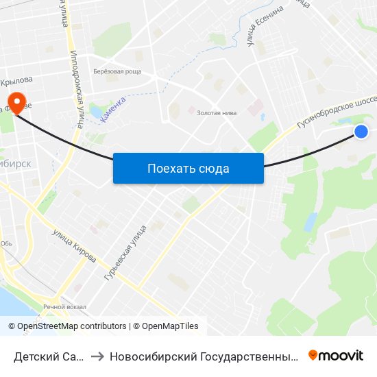 Детский Сад (Лазурная Ул.) to Новосибирский Государственный Университет Экономики И Управления map